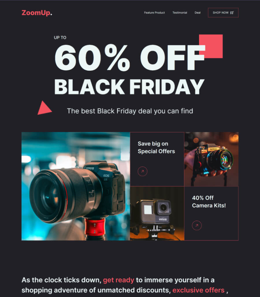 ZoomUp - Black Friday Template